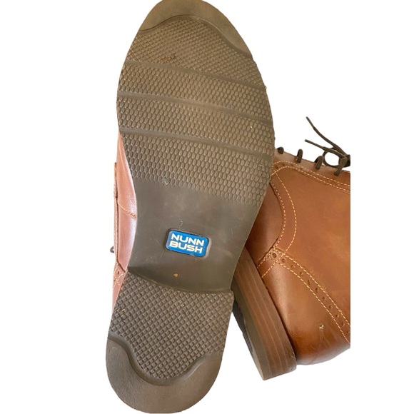 Nunn Bush Middleton Leather Cap Toe Chukka Boots 8 Preppy Workcore Cognac Brown